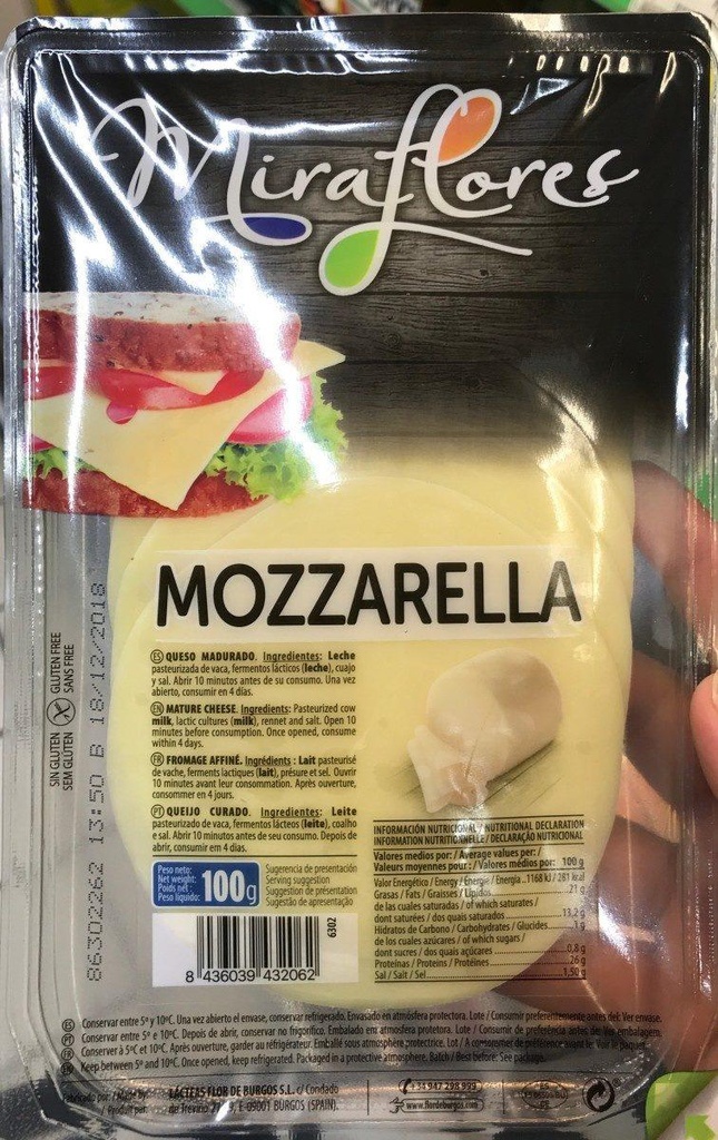 TRANCHE MOIZZARELLA 100G