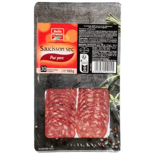 SAUCISSE SEC TRANCHES 100G BF